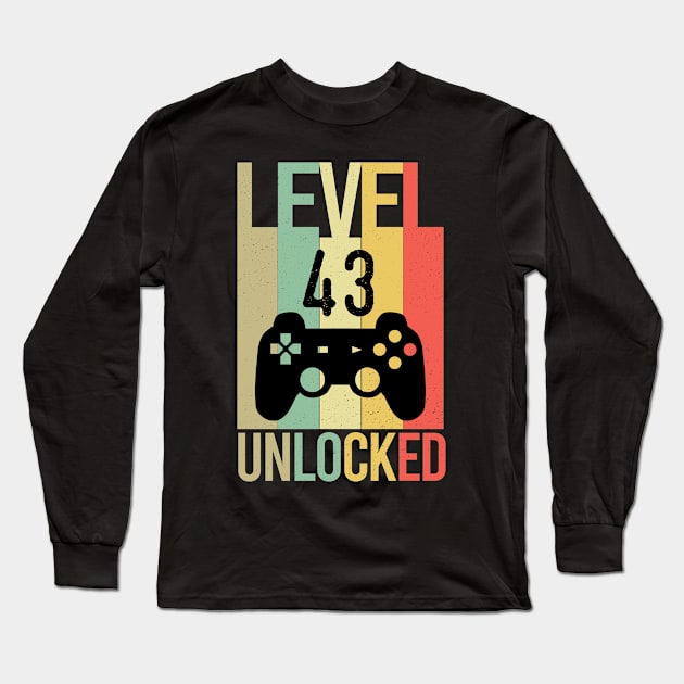 Level 43 Unlocked Long Sleeve T-Shirt by creativeKh